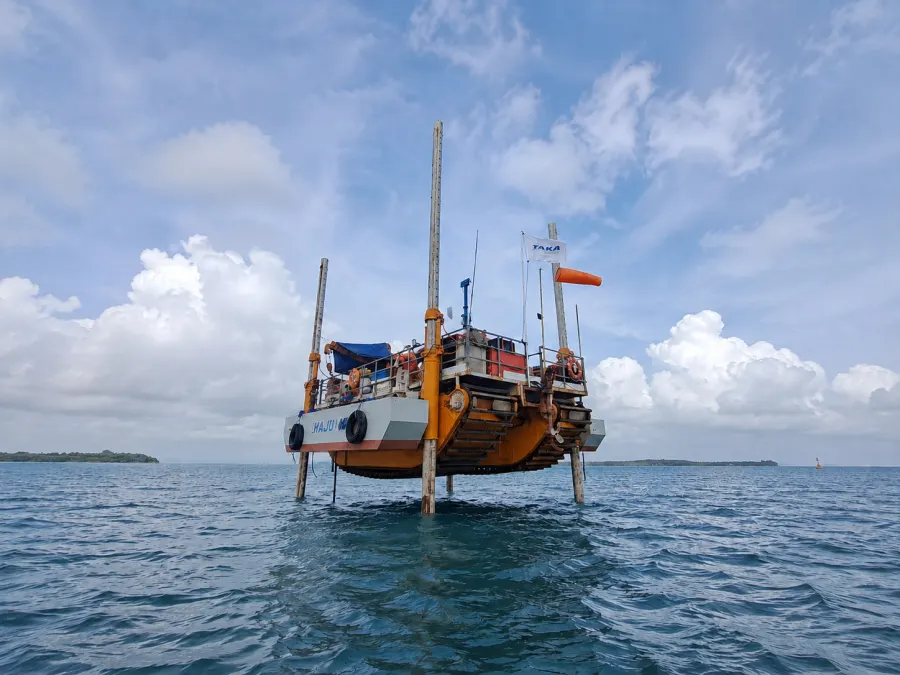 Nearshore geotechnical drilling platform documentation
